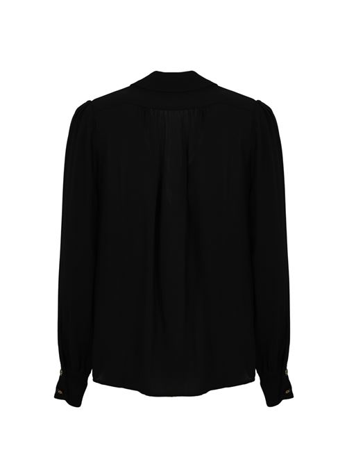 Blusa in georgette nera e collana Elisabetta Franchi | CA09346E2110